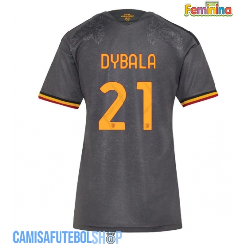 Camisa de time de futebol AS Roma Paulo Dybala #21 Replicas 3º Equipamento Feminina 2026-27 Manga Curta